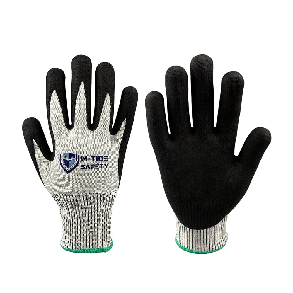 Latex-coated knitted gloves